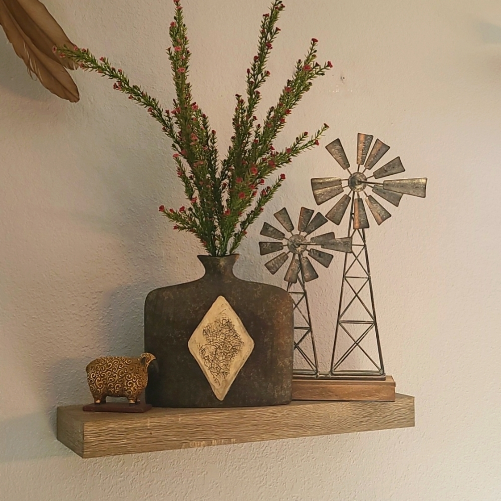 Unique ceramic square narrow neck vase for home & office decor